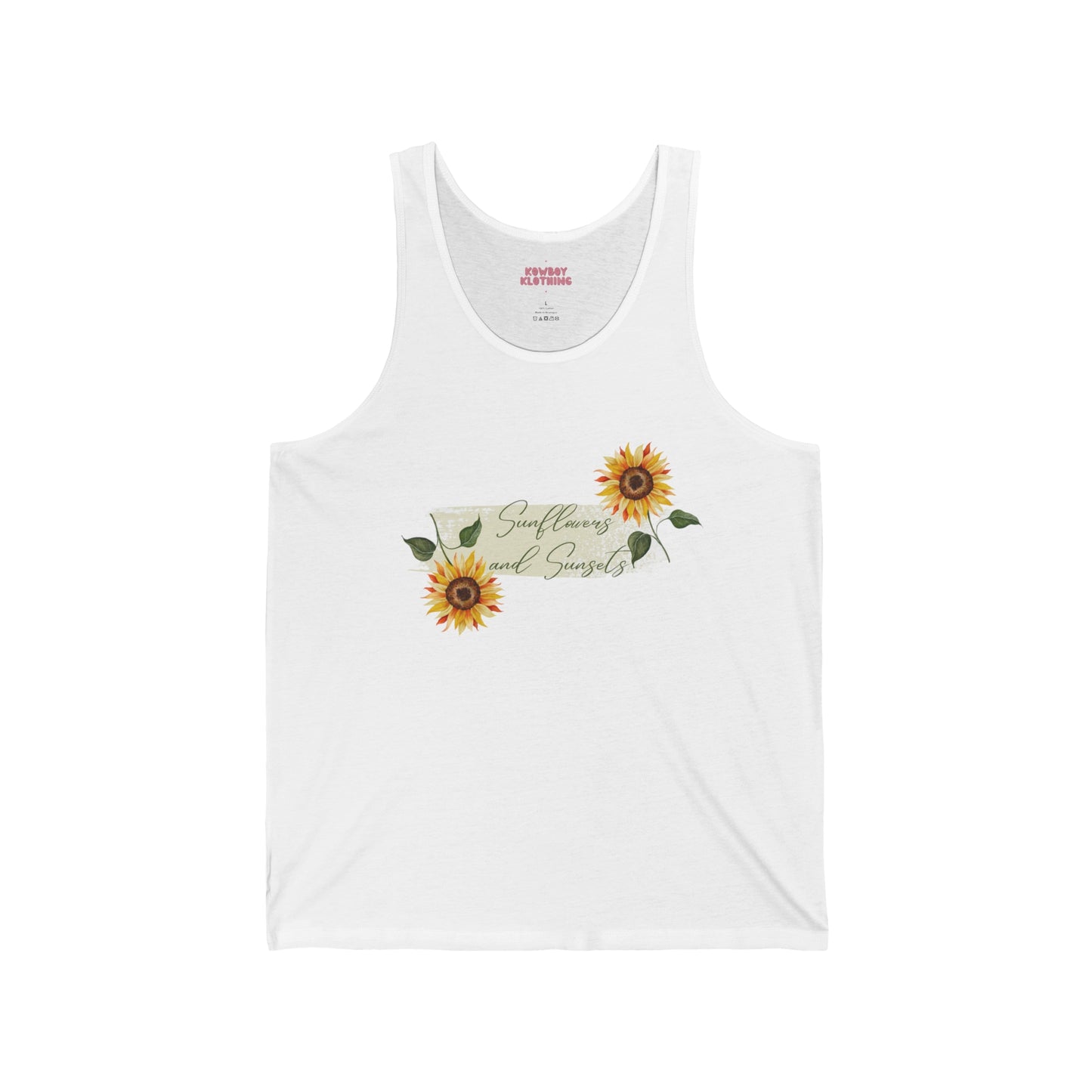 Sunflowers and Sunsets - Unisex Jersey Tank