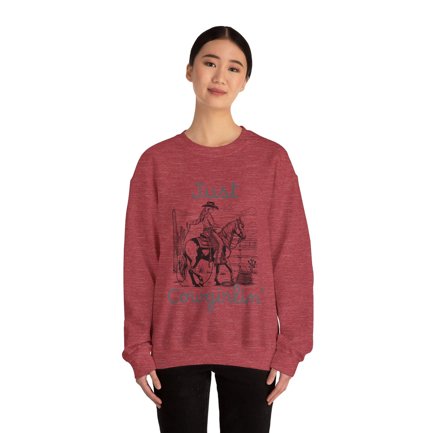 Just Cowgirlin' - Unisex Crewneck Sweatshirt