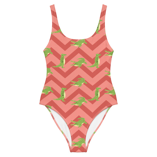 Pink Croc - One-Piece Swimsuit