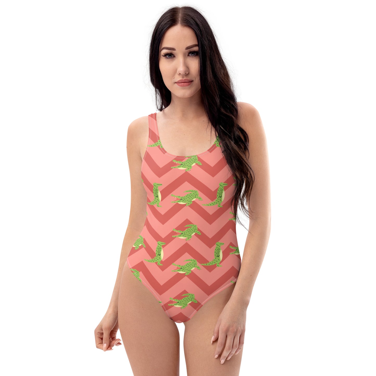 Pink Croc - One-Piece Swimsuit